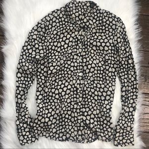 J.Crew Silk Boy Shirt in Heart Throb - Size 2